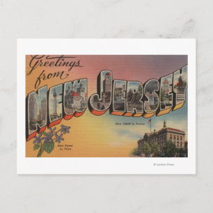 Carte Postale New Jersey (Capitale nationale/Fleur)