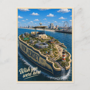 Carte Postale New Jersey Vous auriez été ici Série des États