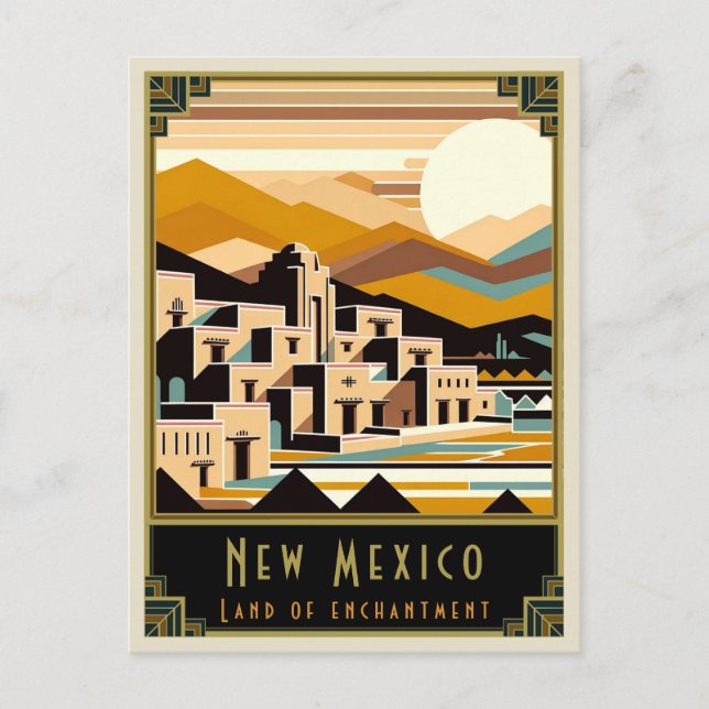 Carte Postale New Mexico | Art déco (Devant)