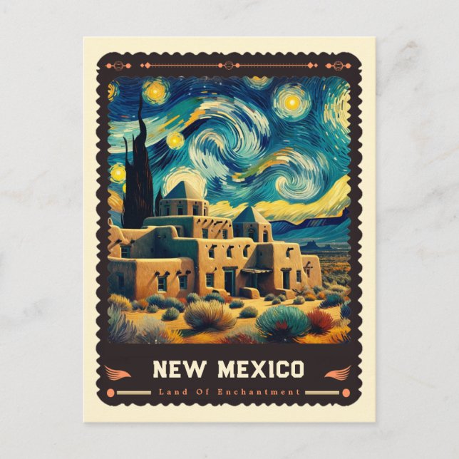 Carte Postale New Mexico | Vincent Van Gogh inspiré (Devant)