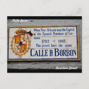 Carte Postale New Orleans Bourbon Street Postcard
