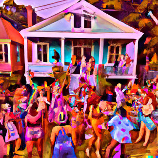 Carte Postale New Orleans Jazz Festival Rue après la fête