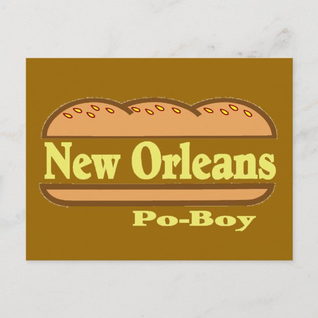 Carte Postale New Orleans Po Boy (Devant)