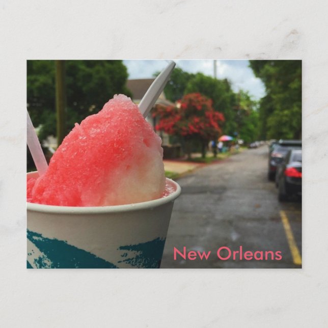 Carte Postale New Orleans Snoball - Été à NOLA! (Devant)