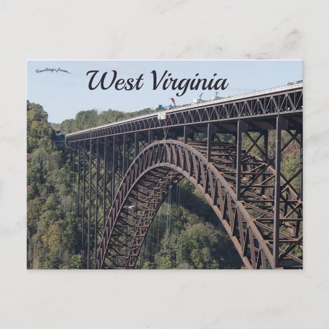 Carte Postale New River Gorge Bridge West Virginie (Devant)