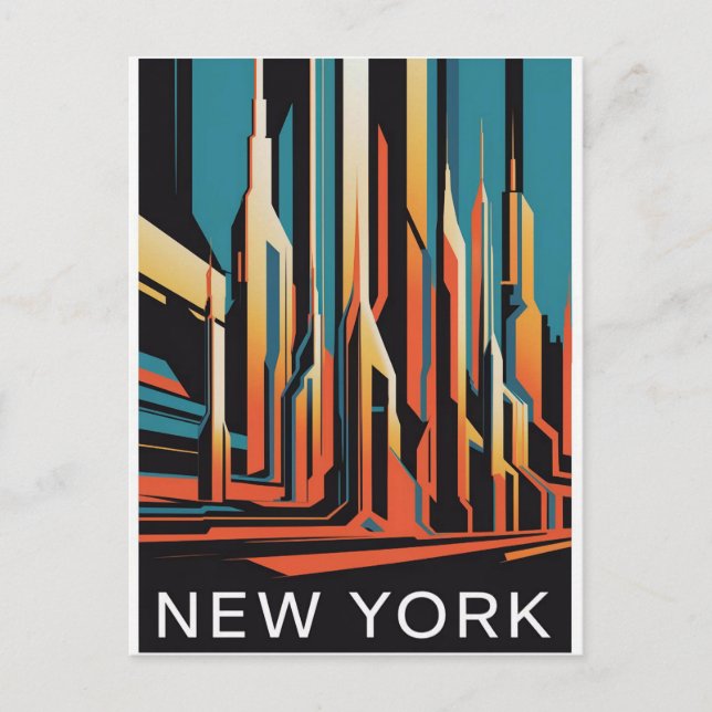Carte Postale new york abstrait (Devant)