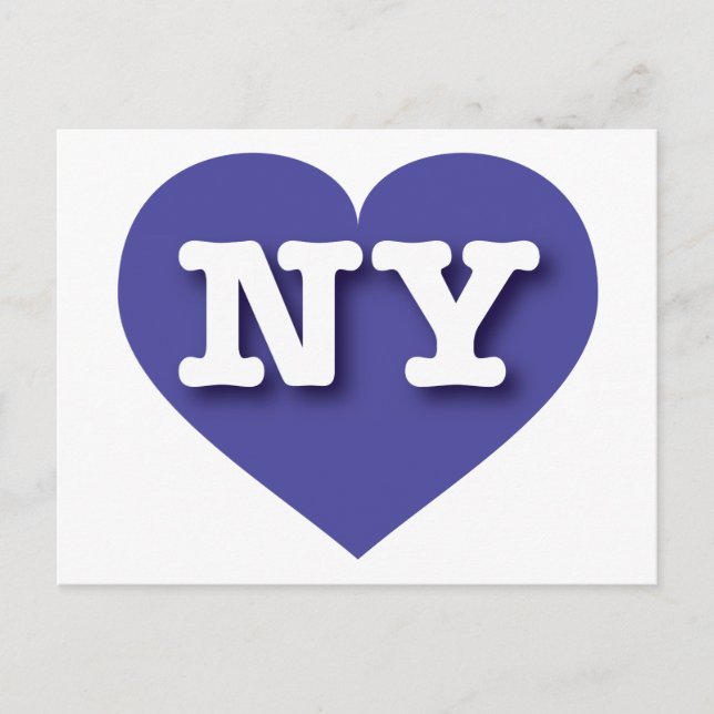 Carte Postale New York Blue Heart - J'aime NY (Devant)