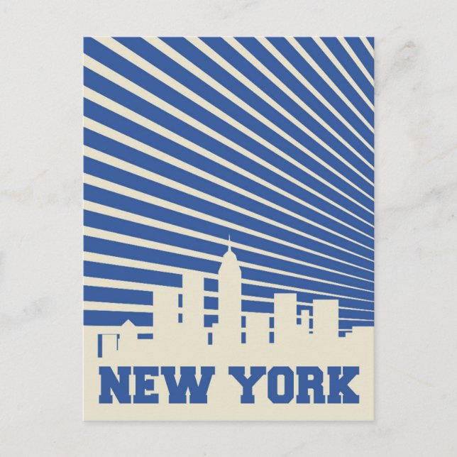 Carte Postale New York City Blue (Devant)