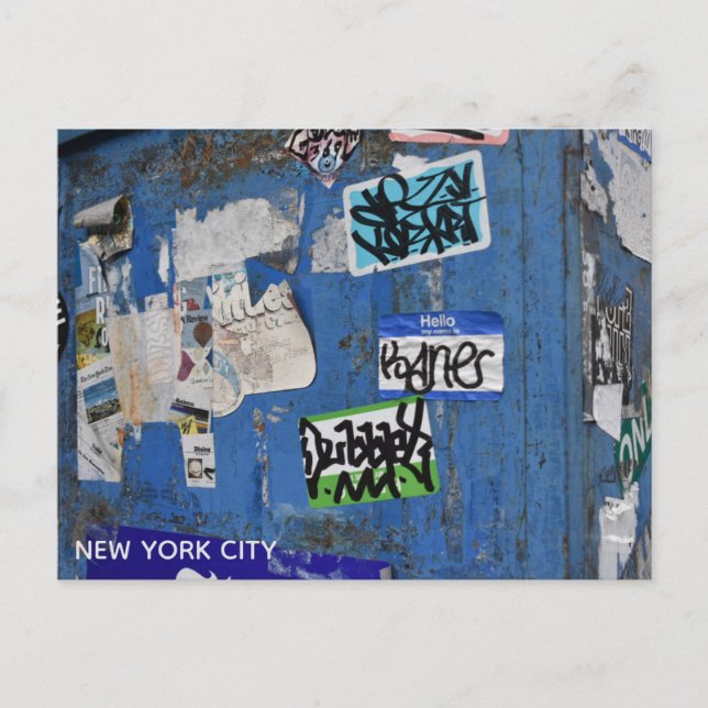 Carte Postale New York City Graffiti Street Art (Devant)