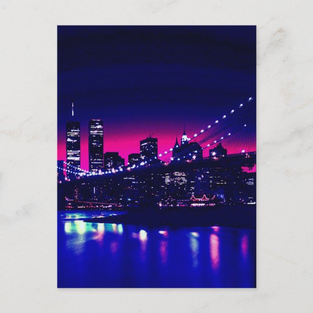 Carte Postale New York City la nuit (Devant)