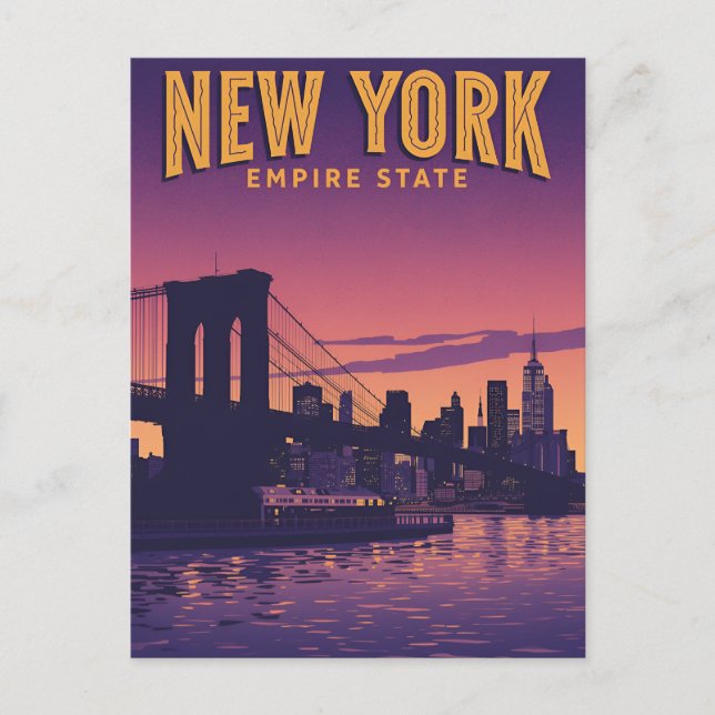 Carte Postale New York City Skyline (Devant)