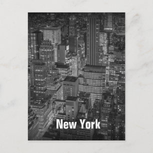 Carte Postale New York City Skyline Buildings at Night