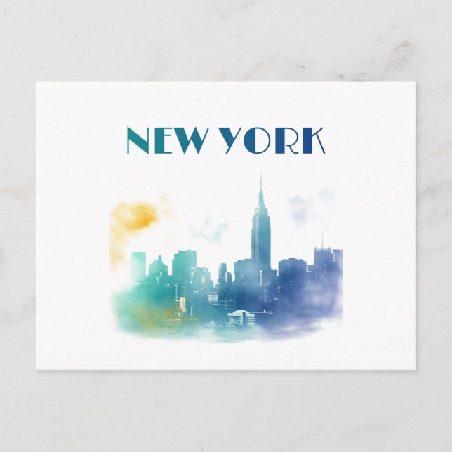 Carte Postale New York City Skyline NYC Travel America Liberty (Devant)