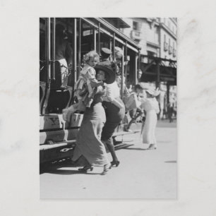 Carte Postale New York City Streetcar, 1913