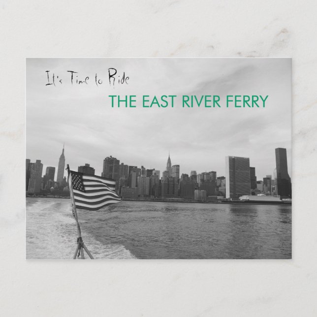 Carte Postale New York City - Traverser East River Ferry (Devant)