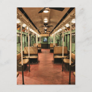Carte Postale New York City, Trolley Car Vintage