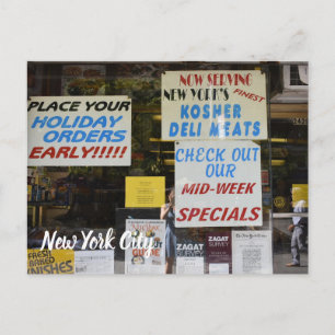 Carte Postale New York City Upper West Side Kosher Deli NYC