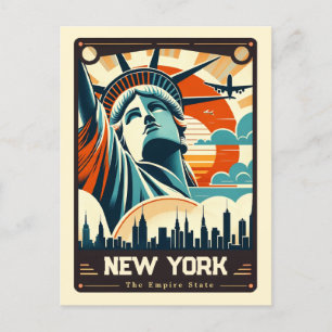 Carte Postale New York   Esprit patriotique Vintage