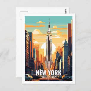 Carte Postale New York États-Unis célèbres lieux de voyage