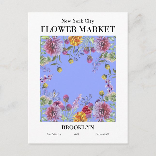 Carte Postale New York Flower Market, Brooklyn Postcard (Devant)