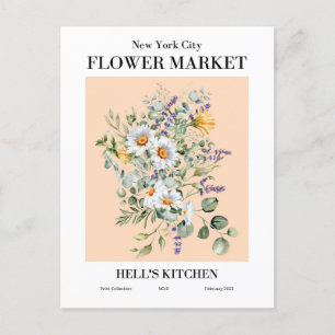 Carte Postale New York Flower Market, Hell's Kitchen Postcard