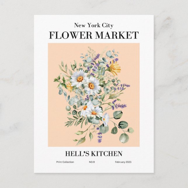 Carte Postale New York Flower Market, Hell's Kitchen Postcard (Devant)