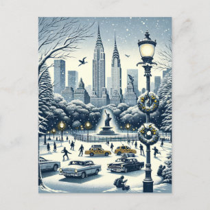 Carte Postale New York Holiday Elegance - Noël personnalisable
