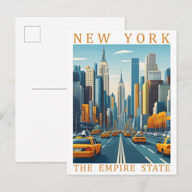 Carte Postale New York l'Empire State USA Travel Place (Devant / Derrière)