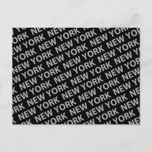 Carte Postale New York Motif Grey