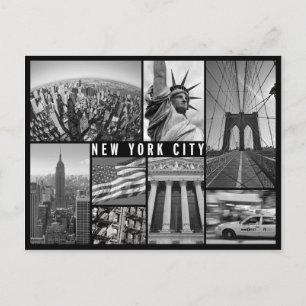 Carte Postale new york noir et blanc