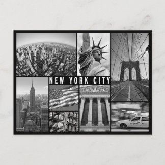 Carte Postale new york noir et blanc