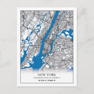 Carte Postale New York NY USA Travel City Map