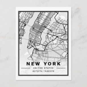 Carte Postale New York NY USA Travel City Map