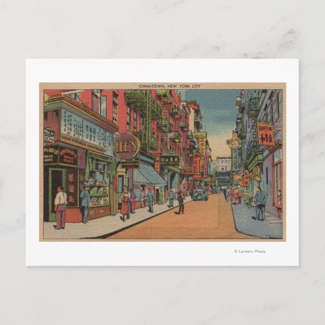 Carte Postale New York, NY - Vue sur Chinatown Shops (Devant)