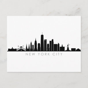 Carte Postale NEW YORK NYC Manhattan USA City Skyline Silhouette