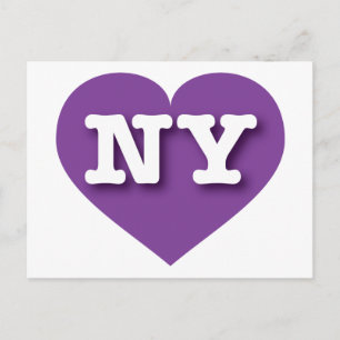 Carte Postale New York Purple Heart - J'aime NY