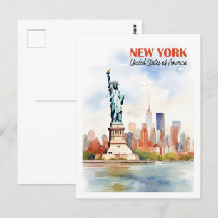 Carte Postale New York USA célèbre Travel Place