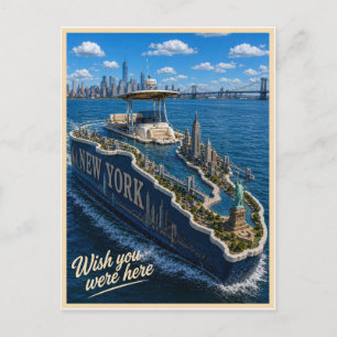 Carte Postale New York   Wish You Were Here   Série des États