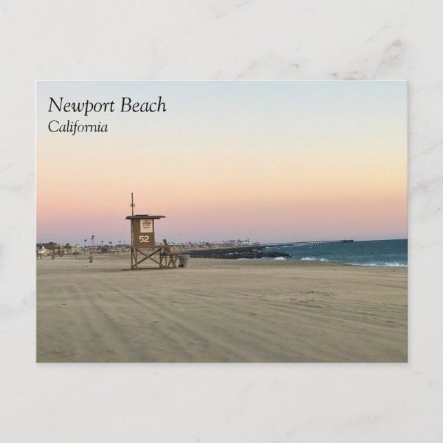 Carte Postale Newport Beach at Sunset, Californie (Devant)