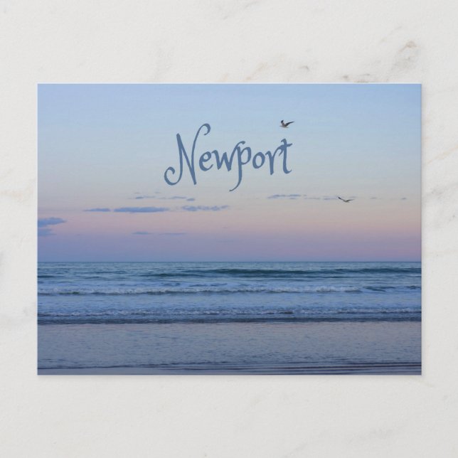 Carte Postale Newport Beach Californie Ocean Sunrise Blue (Devant)