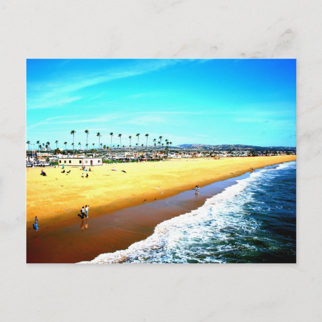 Carte Postale Newport Beach Californie - photo de l'océan (Devant)