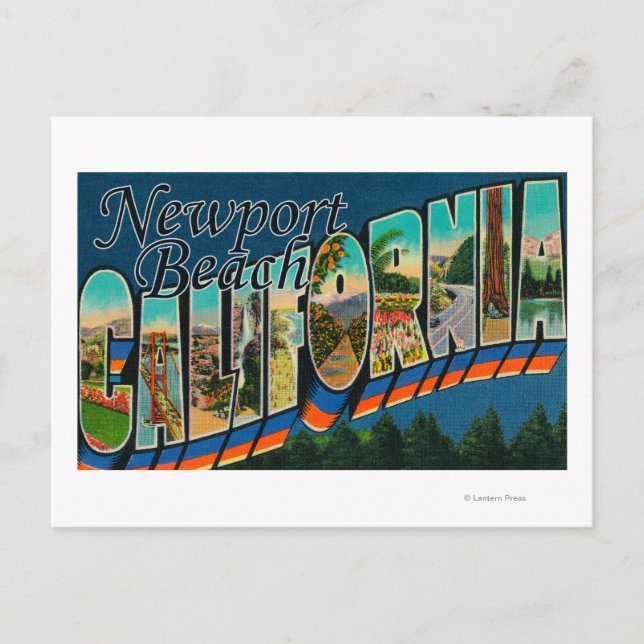 Carte Postale Newport, Californie - Scènes de grandes lettres (Devant)