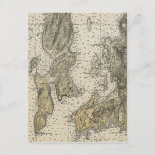 Carte Postale Newport de la baie de Narragansett, 1920, charte p