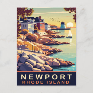 Carte Postale Newport, Rhode Island, côte, Voyage