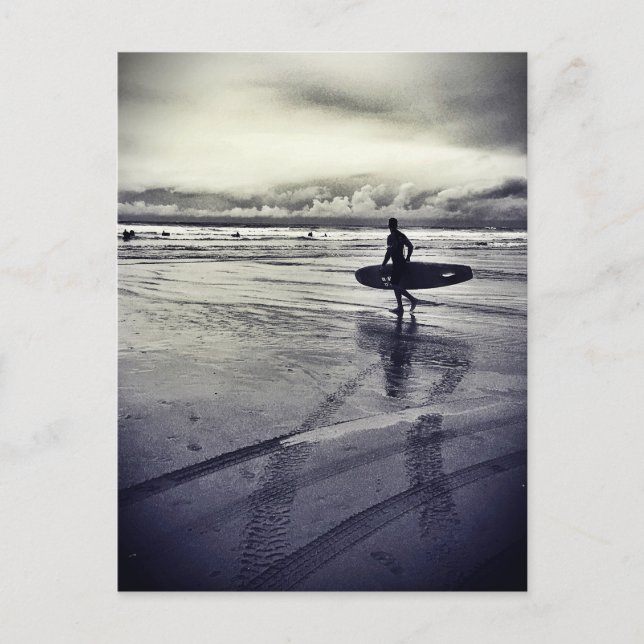 Carte Postale Newquay Surfer sur Watergate Bay (Devant)
