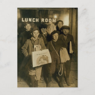 Carte Postale NEWSBOYS à New York au tournant du siècle