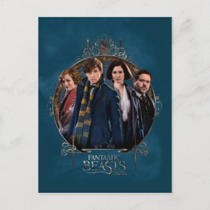 Carte Postale NEWT SCAMANDER™ et entreprise Art Nouveau Frame