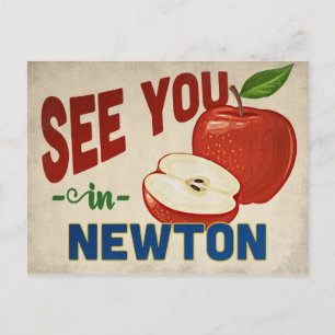 Carte Postale Newton Massachusetts Apple - Vintage voyage