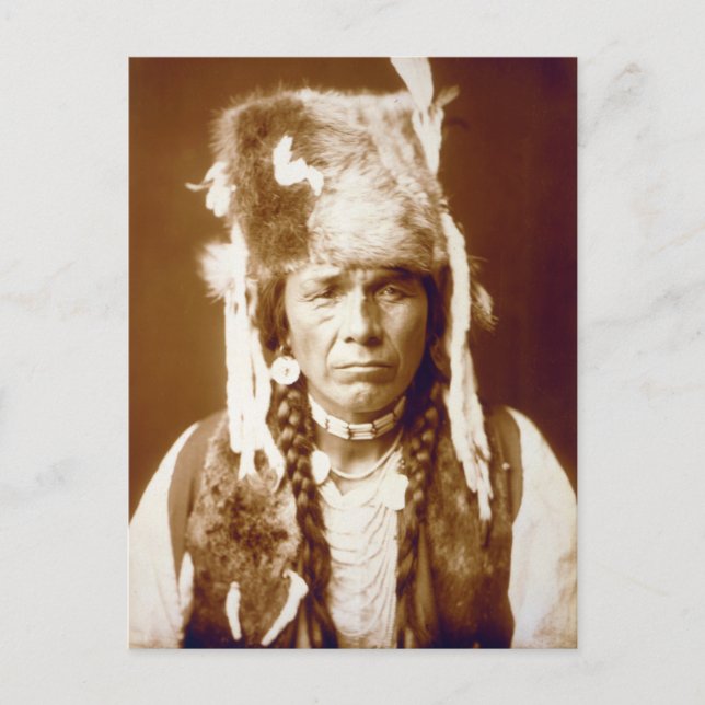 Carte Postale Nez Percé avec furcap (Devant)