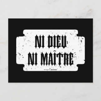 Carte Postale Ni dieu ni maître